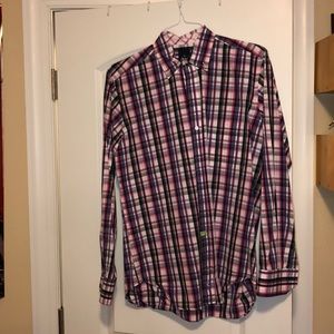Tailorbyrd plaid button-down shirt